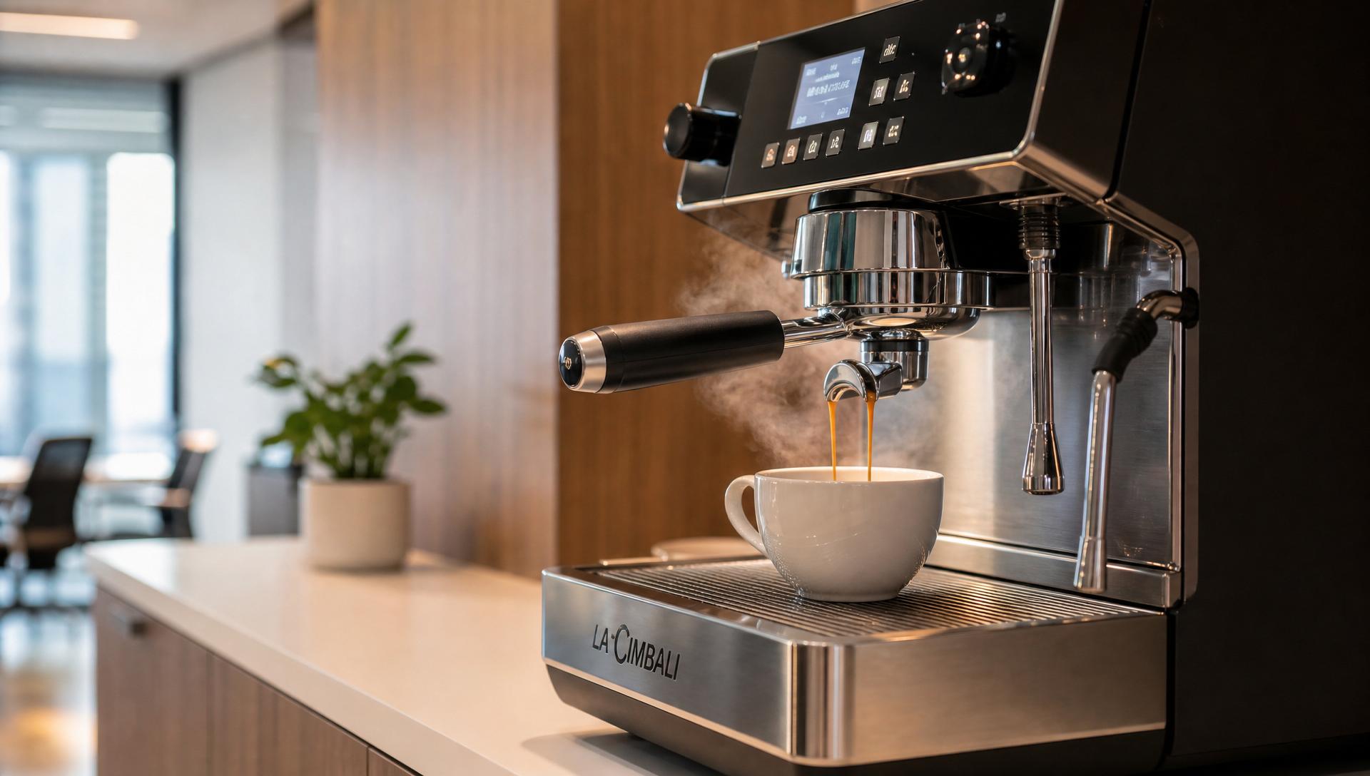 Machine à café professionnelle dans un bureau moderne